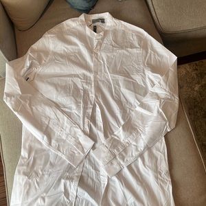 ASOS Men’s Collarless Button Down Long Sleeve Shirt